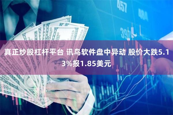 真正炒股杠杆平台 讯鸟软件盘中异动 股价大跌5.13%报1.85美元