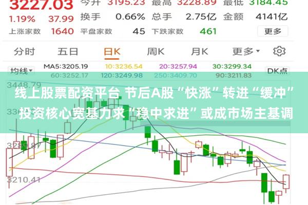 线上股票配资平台 节后A股“快涨”转进“缓冲” 投资核心宽基力求“稳中求进”或成市场主基调
