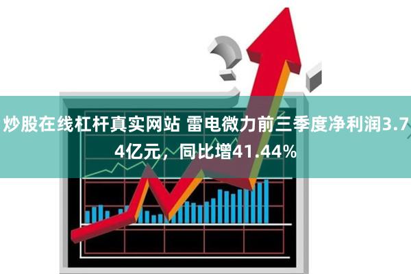 炒股在线杠杆真实网站 雷电微力前三季度净利润3.74亿元，同比增41.44%
