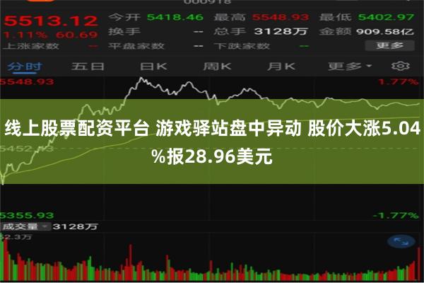线上股票配资平台 游戏驿站盘中异动 股价大涨5.04%报28.96美元
